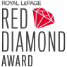 Red Diamond Award represents the the top 2% of Royal LePage Realtors on a national level based on gross, closed and collected income for the sales year.